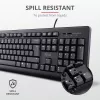 Trust Primo näppäimistö hiiri sisältyy yleinen USB AZERTY belgia musta