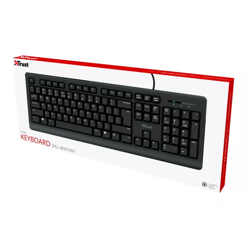 Trust Primo näppäimistö yleinen USB AZERTY belgia musta