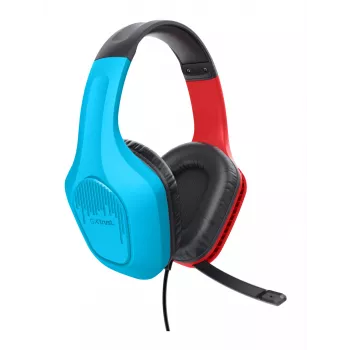 Trust GXT 416S Zirox headset johdollinen pääpanta pelaaminen musta, syaani, punainen
