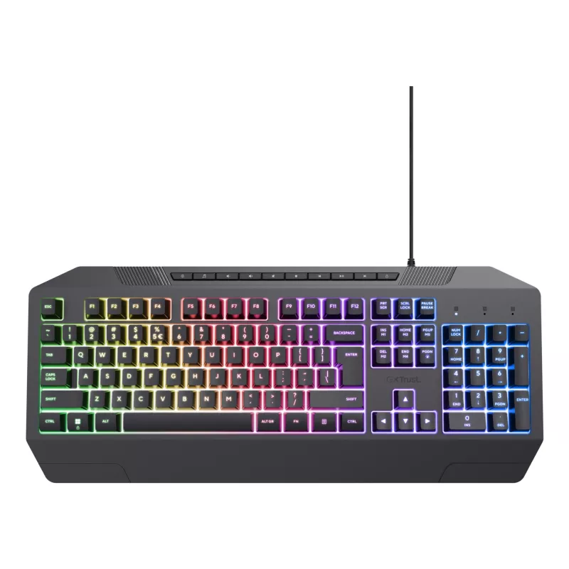 Trust GXT 836 Evocx näppäimistö pelaaminen USB AZERTY belgialainen musta