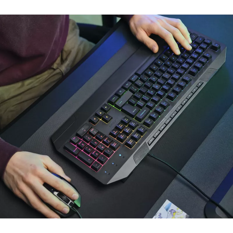 Trust GXT 836 Evocx näppäimistö pelaaminen USB AZERTY belgialainen musta
