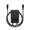 Laturi TRUST Maxo ultrapieni 65W GaN USB-C musta 2 m kaapelilla