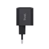 Laturi TRUST Maxo ultrapieni 65W GaN USB-C musta 2 m kaapelilla