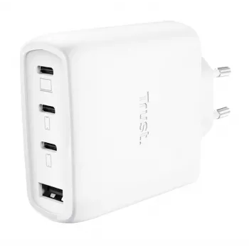 TRUST Maxo 65W sisäkäyttöinen AC-pikalaturi, 3x USB-C, max. 20 V, 2 m kaapeli, valkoinen