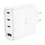 TRUST Maxo 65W sisäkäyttöinen AC-pikalaturi, 3x USB-C, max. 20 V, 2 m kaapeli, valkoinen