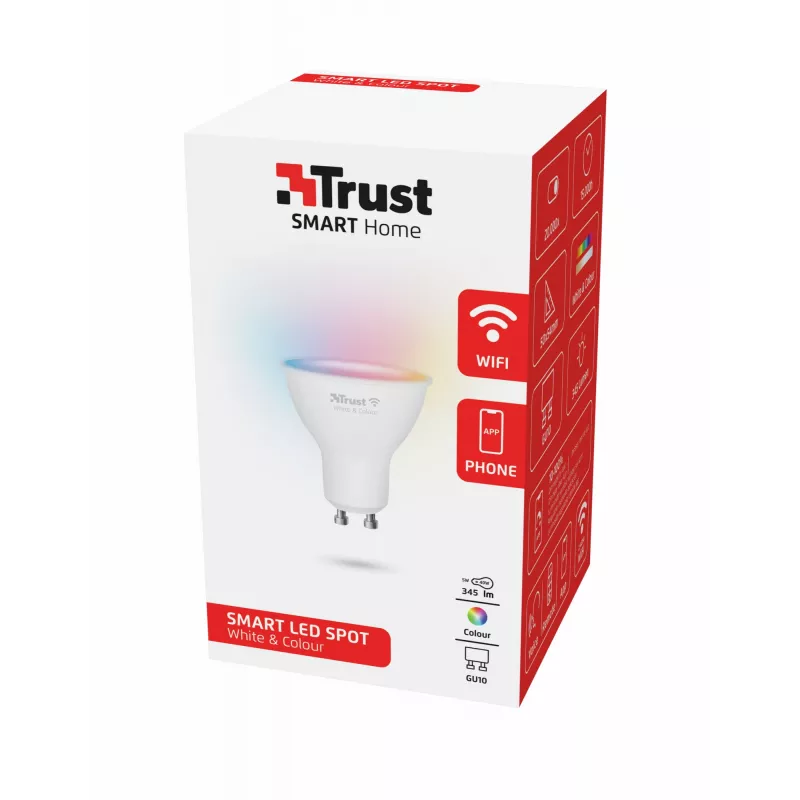 Älylamppu Trust 71279 Wi-Fi valkoinen 50x50x54 mm