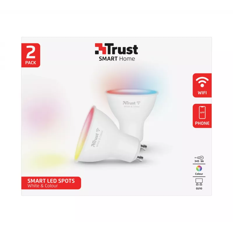 Älylamppu Trust 71292 Wi-Fi valkoinen 50 mm x 50 mm x 54 mm