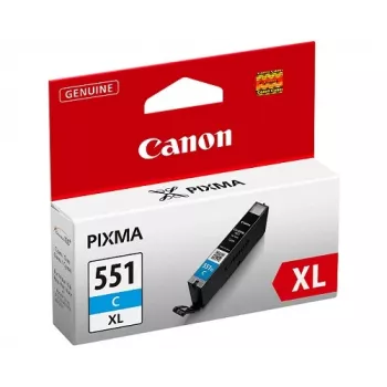 Canon CLI-551XL C w/sec mustepatruuna 1 kpl alkuperäinen suuri (XL) kapasiteetti foto-syaani