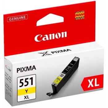 Canon CLI-551XL Y w/sec mustepatruuna 1 kpl alkuperäinen suuri (XL) kapasiteetti keltainen