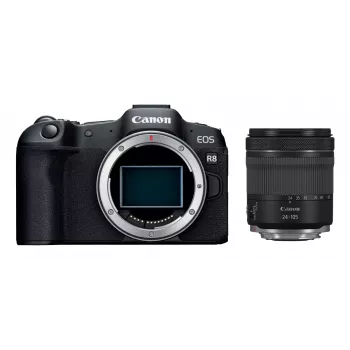 Canon EOS R8 + RF 24-105mm F4-7.1 IS STM MILC 24,2 MP CMOS 6000 x 4000 pikseliä musta