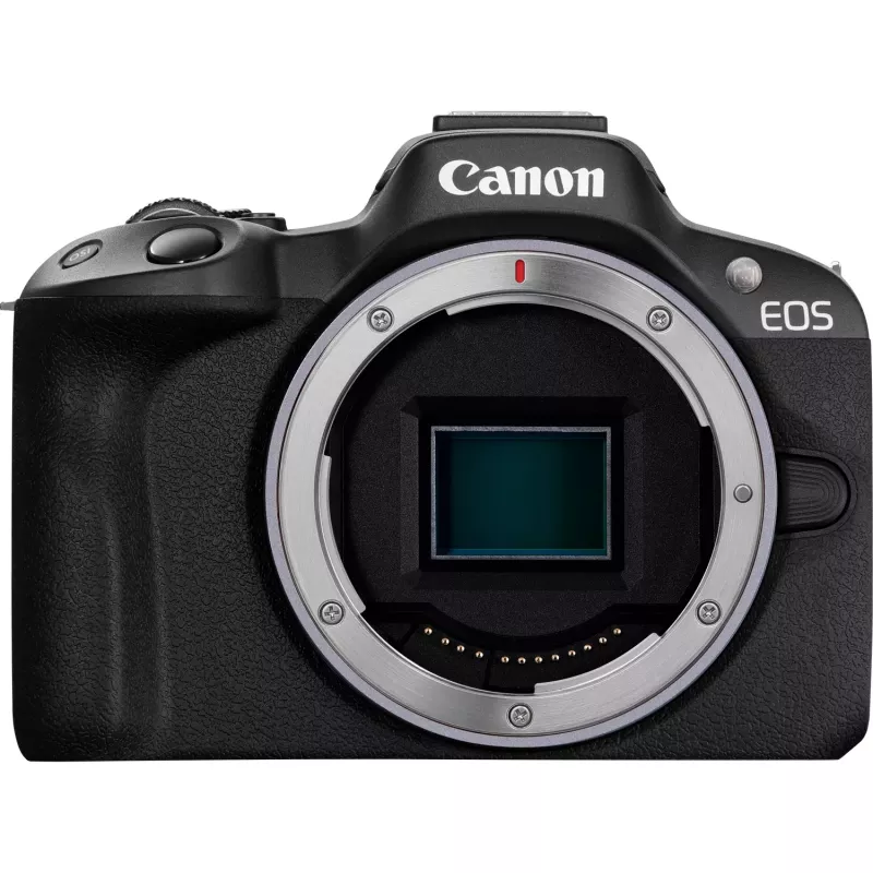 Canon EOS R50 mallistojärjestelmäkamera-sarja RF-S 18-45mm- ja RF 75-300mm-objektiiveilla