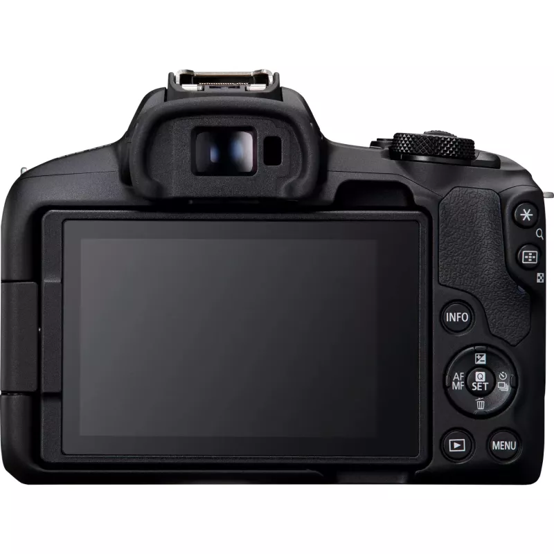 Canon EOS R50 mallistojärjestelmäkamera-sarja RF-S 18-45mm- ja RF 75-300mm-objektiiveilla