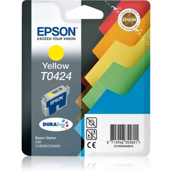 Epson Files yksittäispakkaus keltainen T0424, keltainen, pigmenttimuste, 16 ml, 1 kpl