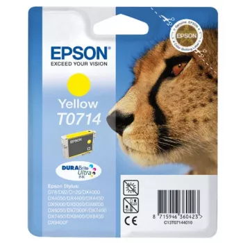 Epson Cheetah yksittäispakkaus keltainen T0714 DURABrite Ultra muste