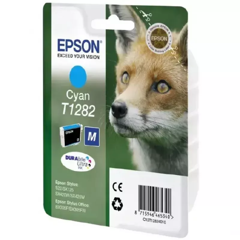 Epson Fox yksittäispakkaus syaani T1282 DURABrite Ultra -muste