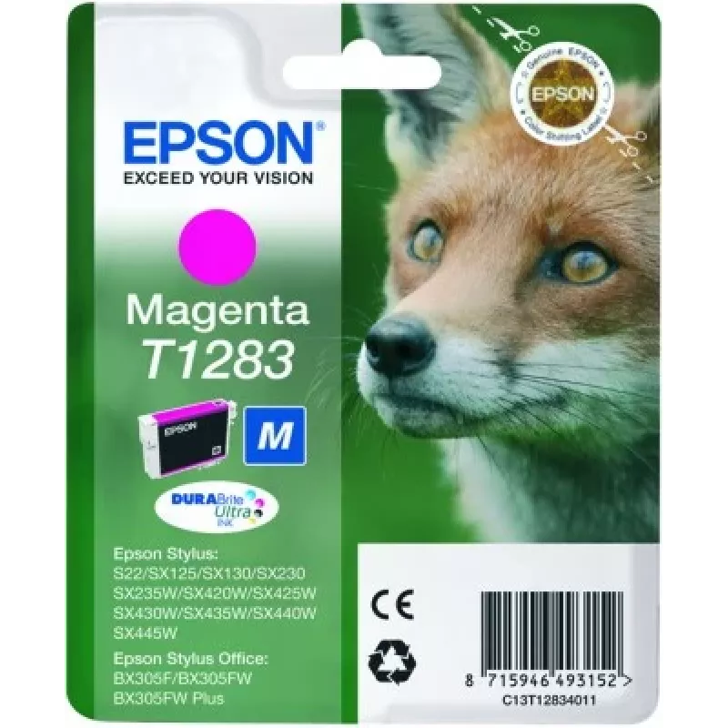 Epson Fox yksittäispakkaus magenta T1283 DURABrite Ultra -muste
