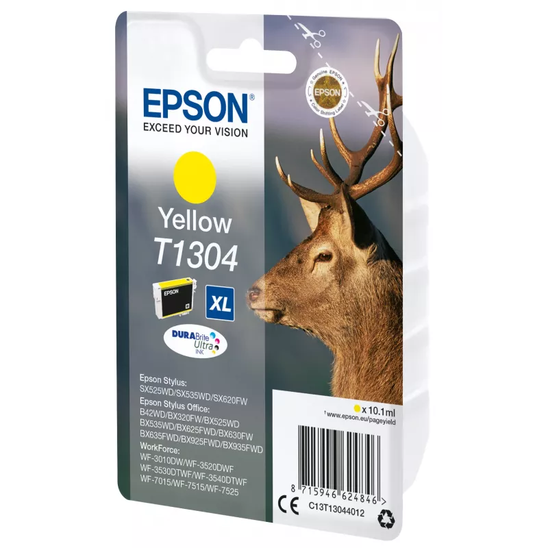 Epson Stag yksittäispakkaus keltainen T1304 DURABrite Ultra -muste