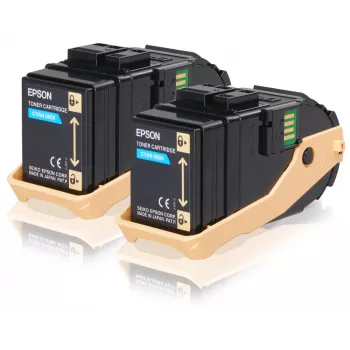 Epson kaksinkertainen värikasettipakkaus syaani 7,5kx2, 7500 sivua, syaani, 1 kpl