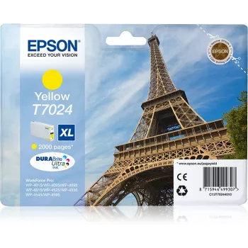 Epson Eiffel Tower mustepatruuna XL keltainen 2k, suuri (XL) riitto, keltainen, pigmenttimuste, 21,3 ml, 1 kpl