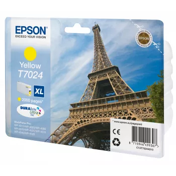 Epson Eiffel Tower mustepatruuna XL keltainen 2k, suuri (XL) riitto, keltainen, pigmenttimuste, 21,3 ml, 1 kpl
