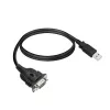 ACT 0,6 m USB-sarja-adapteri, musta, 0,6 m, USB Type-A, DB-9, uros, uros