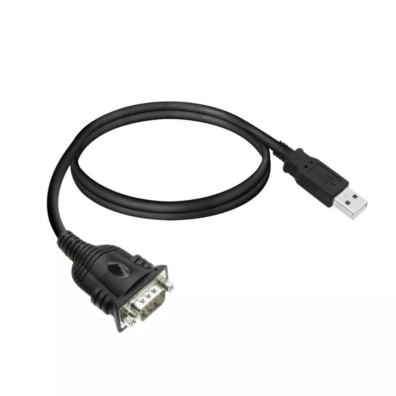 ACT 0,6 m USB-sarja-adapteri, musta, 0,6 m, USB Type-A, DB-9, uros, uros