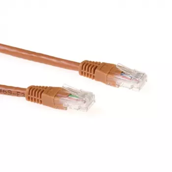 ACT ruskea 1 metrin U/UTP CAT6A -verkkokaapeli RJ45-liittimillä