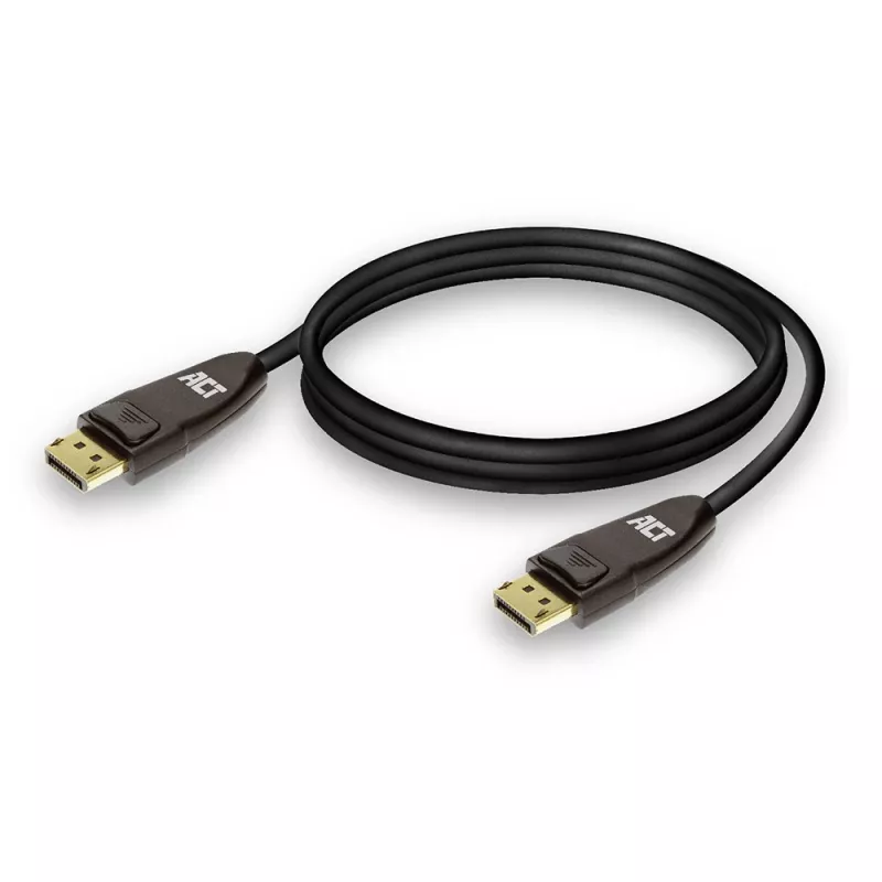 ACT DisplayPort 1.4 -kaapeli 8K, 1 m, 1 m, DisplayPort, DisplayPort, uros, uros, musta