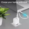 ACT USB-C-laturi 65W 2-porttinen Power Delivery PPS ja GaNFast