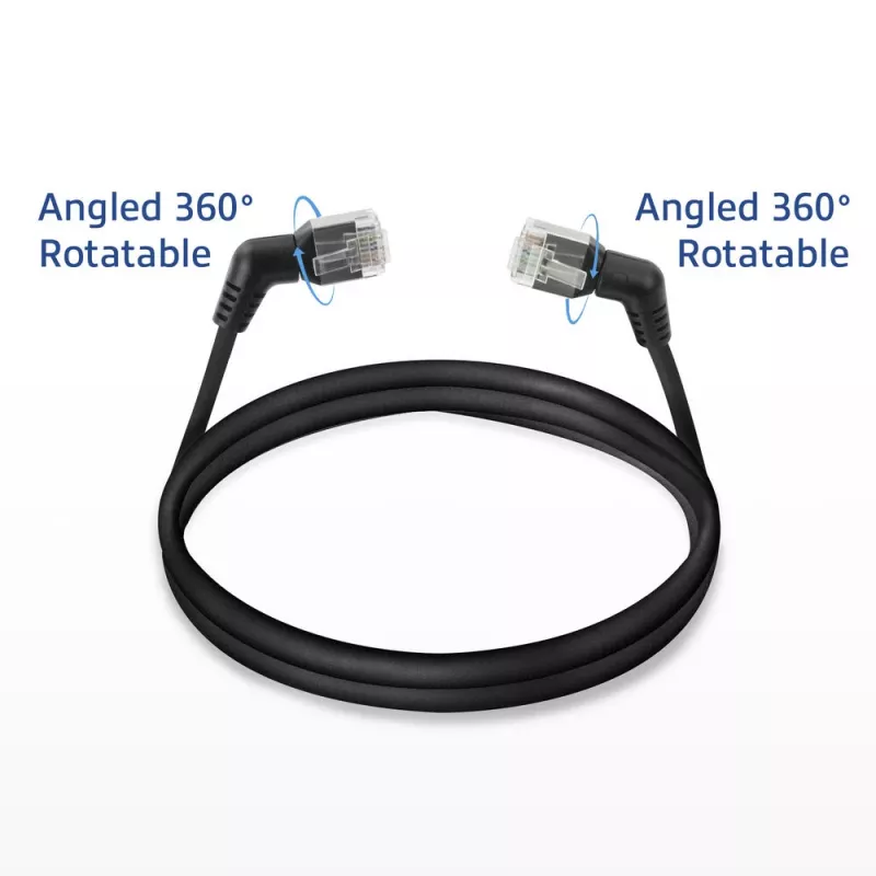 ACT DD1907 verkkokaapeli Cat6 U/FTP (STP) 7 m, RJ-45 - RJ-45, kultapinnit, musta