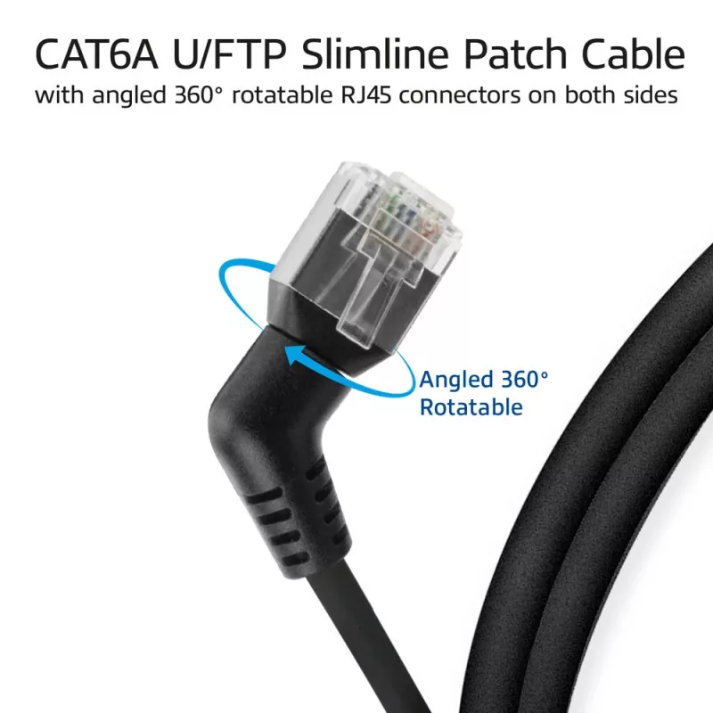 ACT DD1907 verkkokaapeli Cat6 U/FTP (STP) 7 m, RJ-45 - RJ-45, kultapinnit, musta