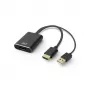 ACT AC7536 videokaapeliadapteri 0,24 m HDMI + USB DisplayPort musta