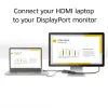 ACT AC7536 videokaapeliadapteri 0,24 m HDMI + USB DisplayPort musta