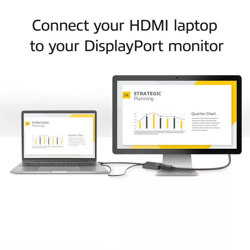 ACT AC7536 videokaapeliadapteri 0,24 m HDMI + USB DisplayPort musta