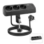 ACT pöytäpistorasia 3 Type-F-pistorasialla, 30W Power Delivery, USB Type-C/A-liitännät, kaapelin pituus 1,5 metriä