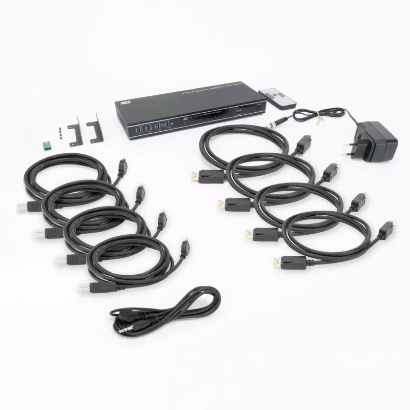 ACT 4-porttinen DisplayPort 4K@60Hz KVM-kytkin