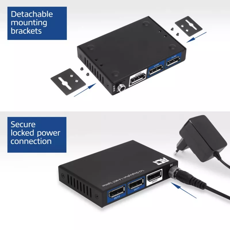 ACT 1x2 DisplayPort 1.4 MST -jakaja