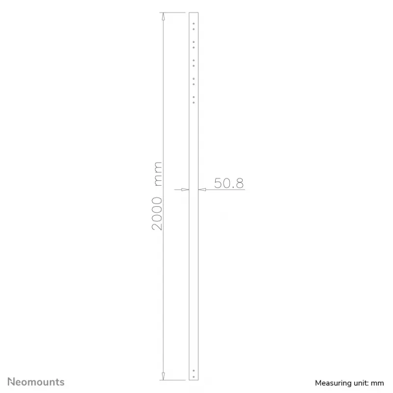 Neomounts FPMA-CP200 jatkomasto TV-kattokiinnike - korkeus 200 cm