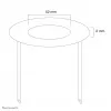 Neomounts FPMA-CRW5 kattopeite – halk. 52 mm, valkoinen, teräs, katto, FPMA-C100, FPMA-C100SILVER, 2 mm, 5,2 cm