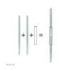 Neomounts FPMA-CPCONNECTSILVER jatkomastoliitin, hopea, teräs, 50 kg, katto, 0 - 172 mm, 0 - 60 mm