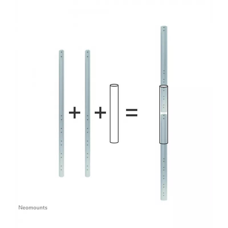 Neomounts FPMA-CPCONNECTSILVER jatkomastoliitin, hopea, teräs, 50 kg, katto, 0 - 172 mm, 0 - 60 mm