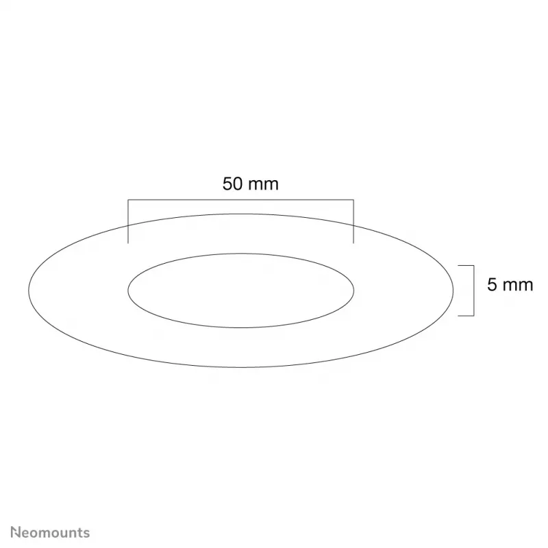 Neomounts FPMA-CRW5HM kattopeite - halk. 50 mm, valkoinen, muovi, katto, FPMA-C100, FPMA-C100SILVER, 5 mm, 5 cm
