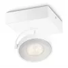Pinta-asennettava LED-kohdevalo Signify Philips Dimmable Clockwork 6,5W, 500 lm, 2700 K, IP20, valkoinen