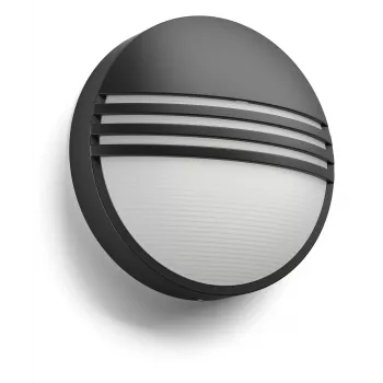 Ulkoseinävalaisin Philips myGarden 172963016 LED 6W, vaihtamaton valonlähde, musta/valkoinen, hartsikotelo, 214×78 mm