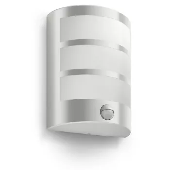 Ulkoseinävalaisin Philips myGarden Python 5,5 W LED, ruostumaton teräs/valkoinen, IR-tunnistin, 220–240 V