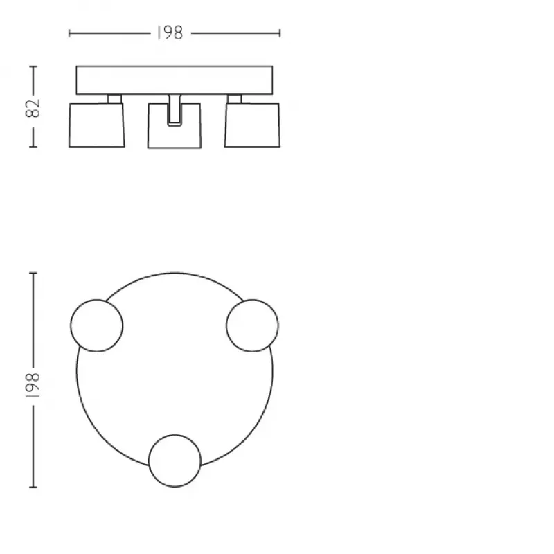 Philips WarmGlow LED Star katto-/seinävalaisin 3x 16,5W