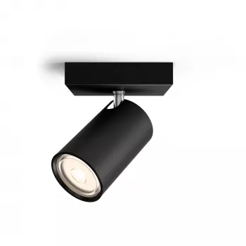 Philips myLiving Kosipo katto-/seinäspot, uppovalaisin, GU10, 1 valonlähde, LED, 220-240 V, musta