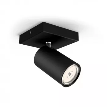 Philips myLiving Kosipo katto-/seinäspot, uppovalaisin, GU10, 1 valonlähde, LED, 220-240 V, musta