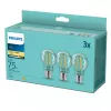 Philips LED-filamenttilamppu E27 3 kpl:n pakkaus, 8,5 W (75 W vastaava), 2700 K