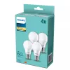 LED-lamppu Philips A60 E27 8W (vastaa 60W), 806 lm, 2700K, CRI 80, 15 000 h — 4 kpl:n pakkaus